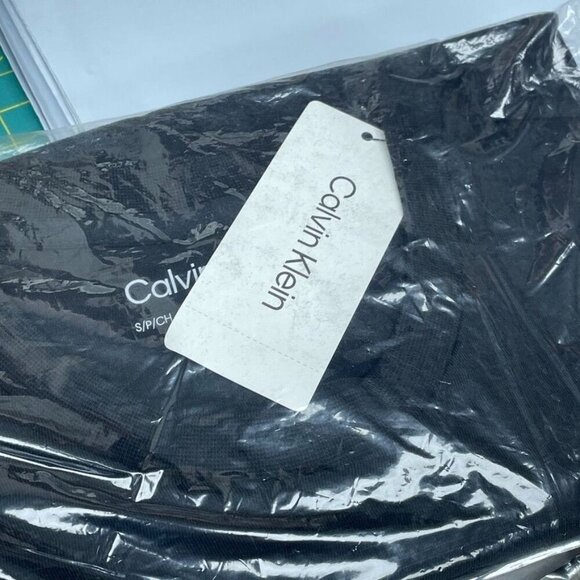 Calvin Klein Mens Beige Dress Tee T-Shirt Crew Neck Cotton Small New a0904 - Picture 5 of 5